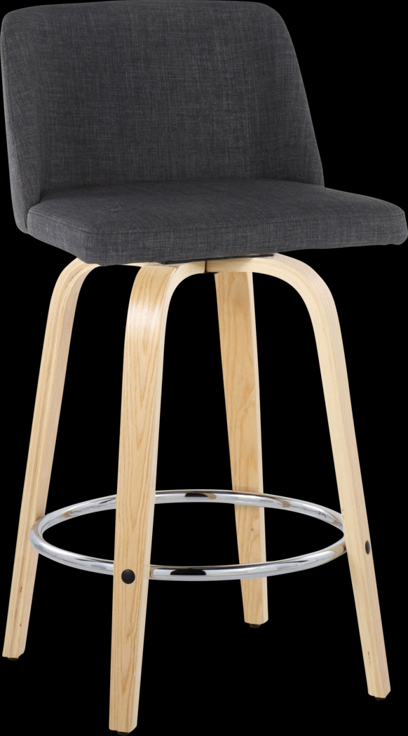 Clyo IX Black Swivel Counter Height Stool, Set of 2 - Thumbnail - Image 3