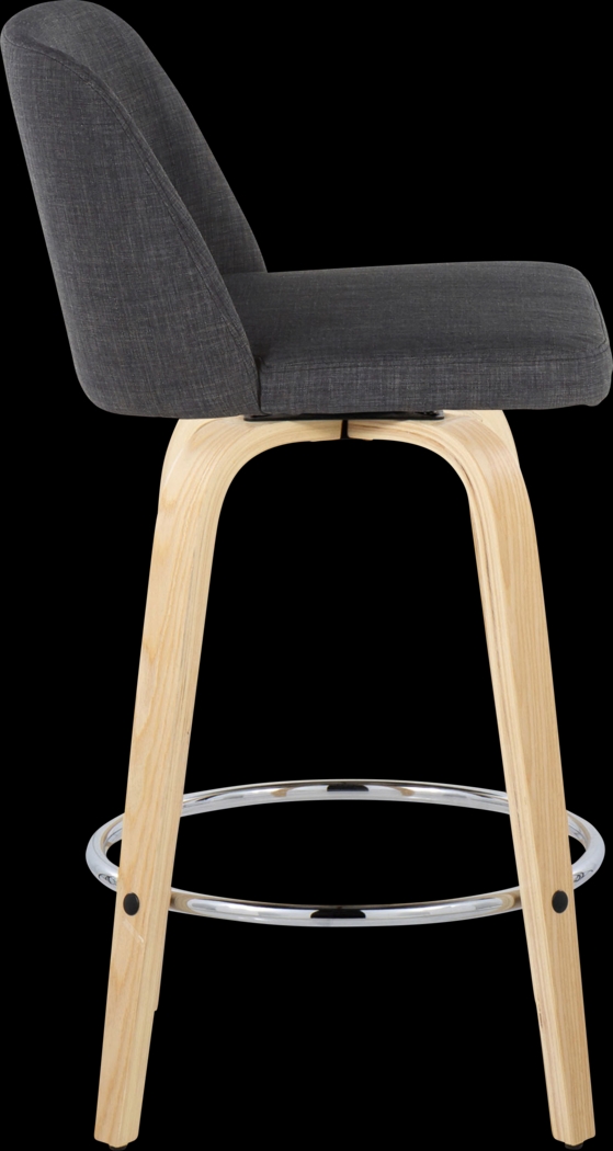 Clyo IX Black Swivel Counter Height Stool, Set of 2 - Thumbnail - Image 4