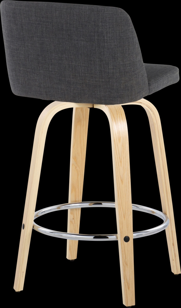 Clyo IX Black Swivel Counter Height Stool, Set of 2 - Thumbnail - Image 5