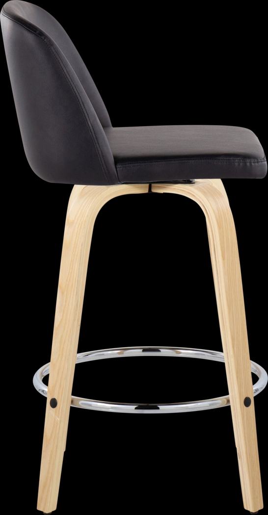 Clyo IX Black Swivel Counter Height Stool, Set of 2 - Thumbnail - Image 4