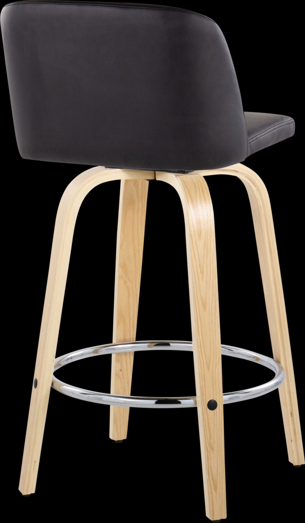 Clyo IX Black Swivel Counter Height Stool, Set of 2 - Thumbnail - Image 5