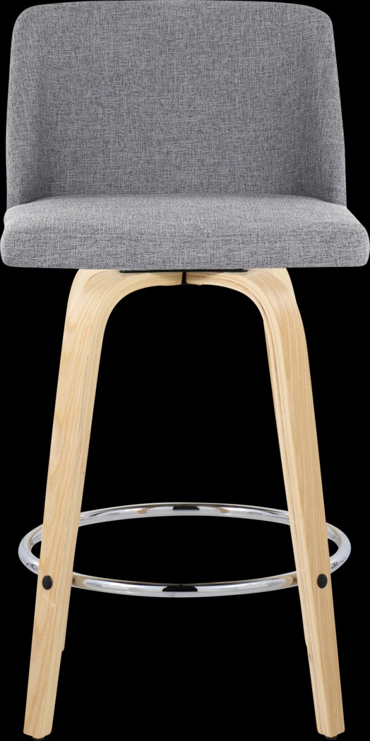 Clyo IX Gray Swivel Counter Height Stool, Set of 2 - Thumbnail - Image 7
