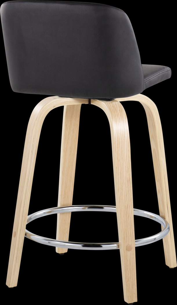 Clyo V Black Swivel Counter Height Stool, Set of 2 - Thumbnail - Image 5