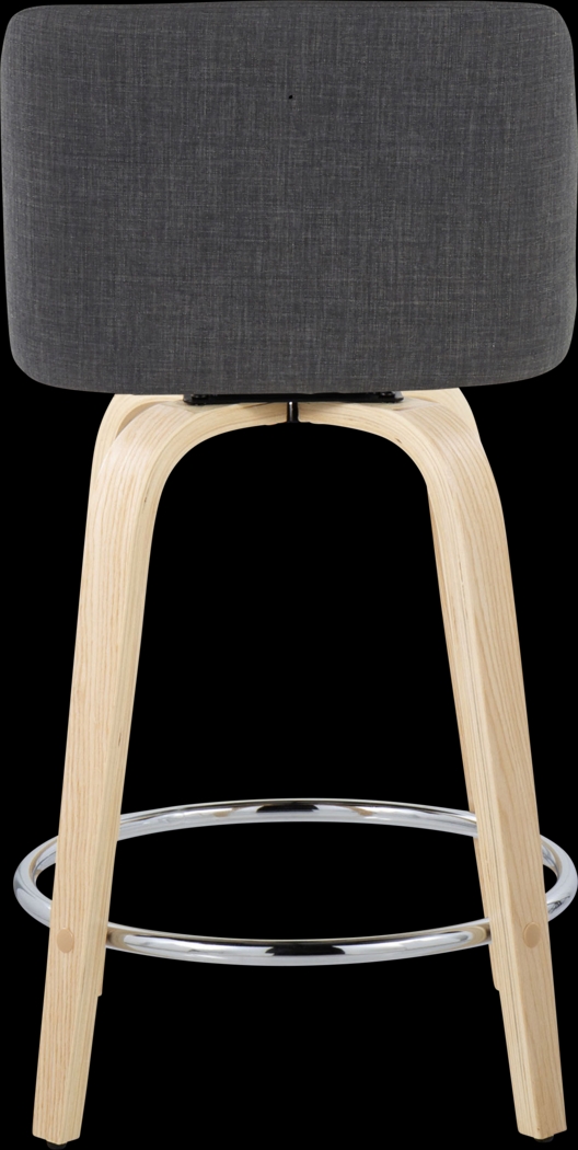 Clyo V Charcoal Swivel Counter Height Stool, Set of 2 - Thumbnail - Image 6