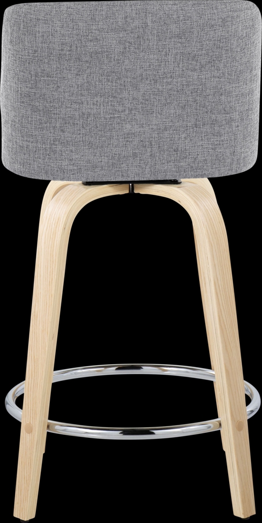 Clyo V Light Gray Swivel Counter Height Stool, Set of 2 - Thumbnail - Image 6
