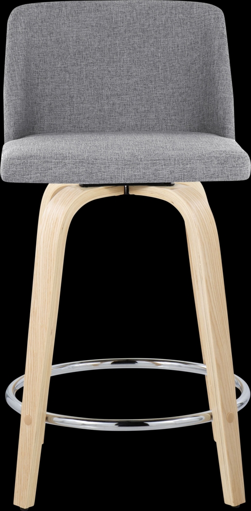 Clyo V Light Gray Swivel Counter Height Stool, Set of 2 - Thumbnail - Image 7