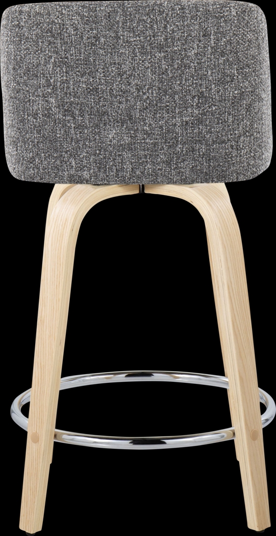 Clyo V Gray Swivel Counter Height Stool, Set of 2 - Thumbnail - Image 6