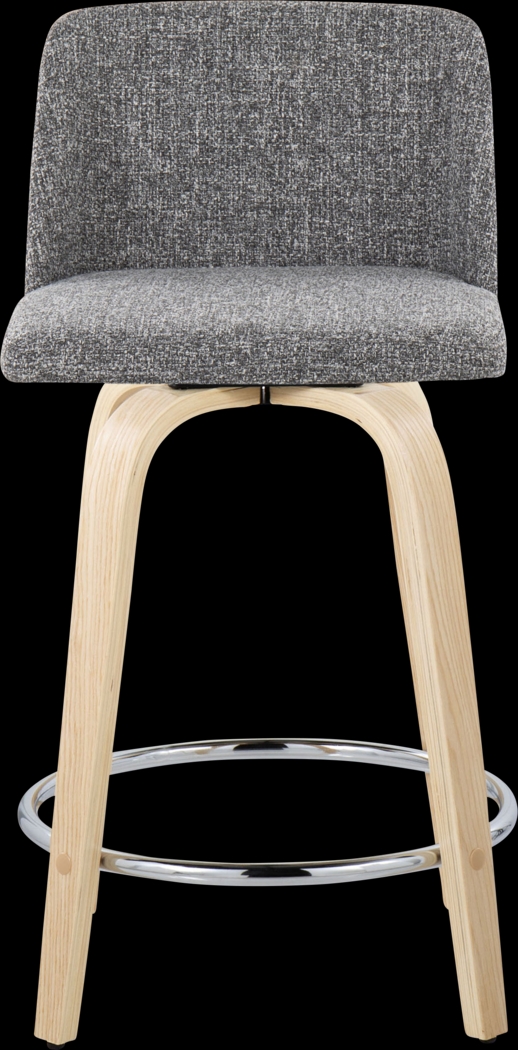 Clyo V Gray Swivel Counter Height Stool, Set of 2 - Thumbnail - Image 7