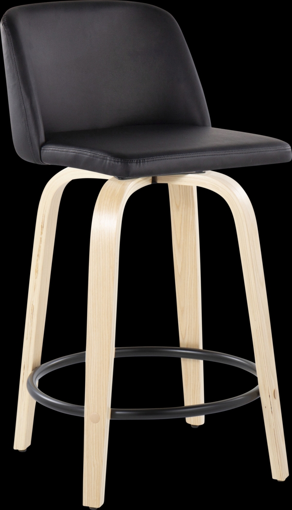 Clyo VI Black Swivel Counter Height Stool, Set of 2 - Thumbnail - Image 3