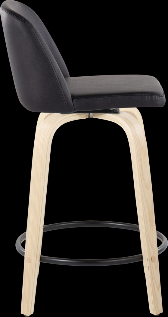 Clyo VI Black Swivel Counter Height Stool, Set of 2 - Thumbnail - Image 4