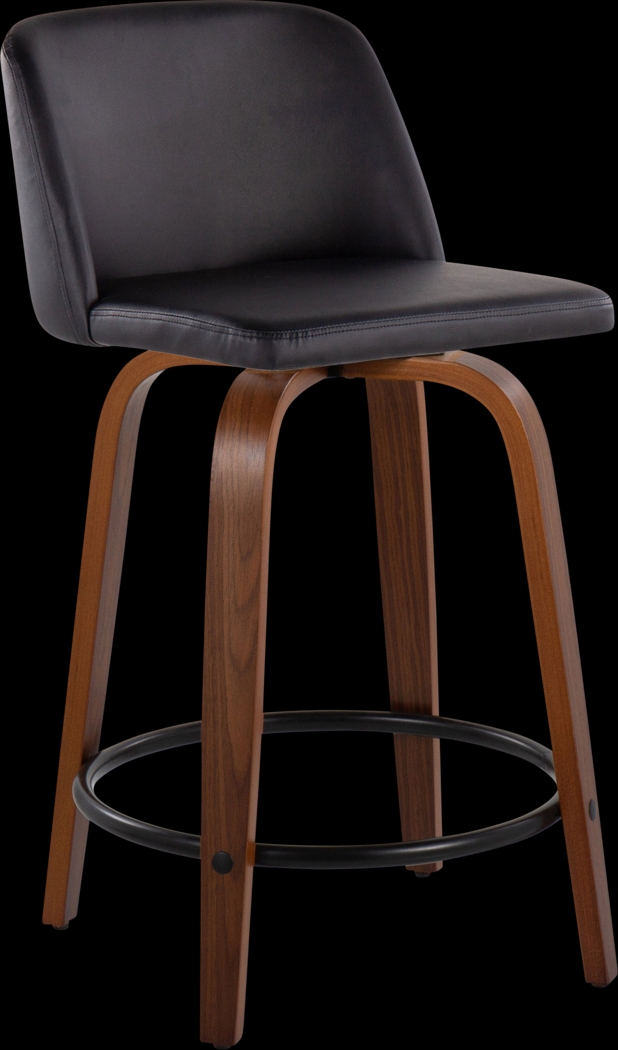 Clyo VII Black Swivel Counter Height Stool, Set of 2 - Thumbnail - Image 3