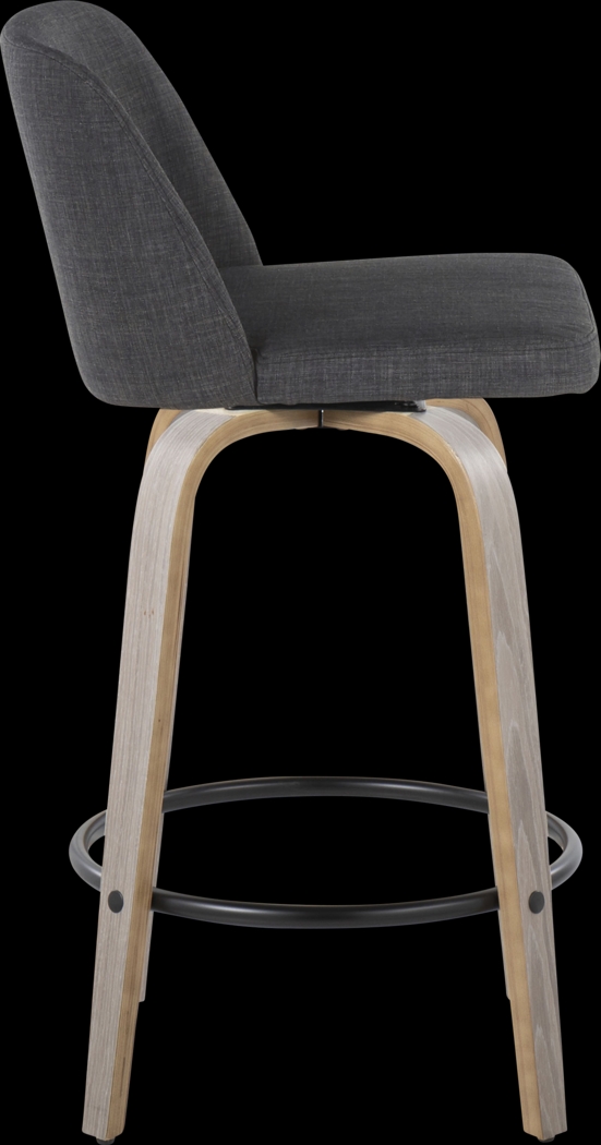 Clyo VIII Black Swivel Counter Height Stool, Set of 2 - Thumbnail - Image 4