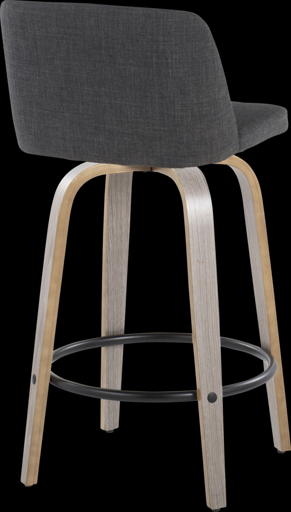 Clyo VIII Black Swivel Counter Height Stool, Set of 2 - Thumbnail - Image 5