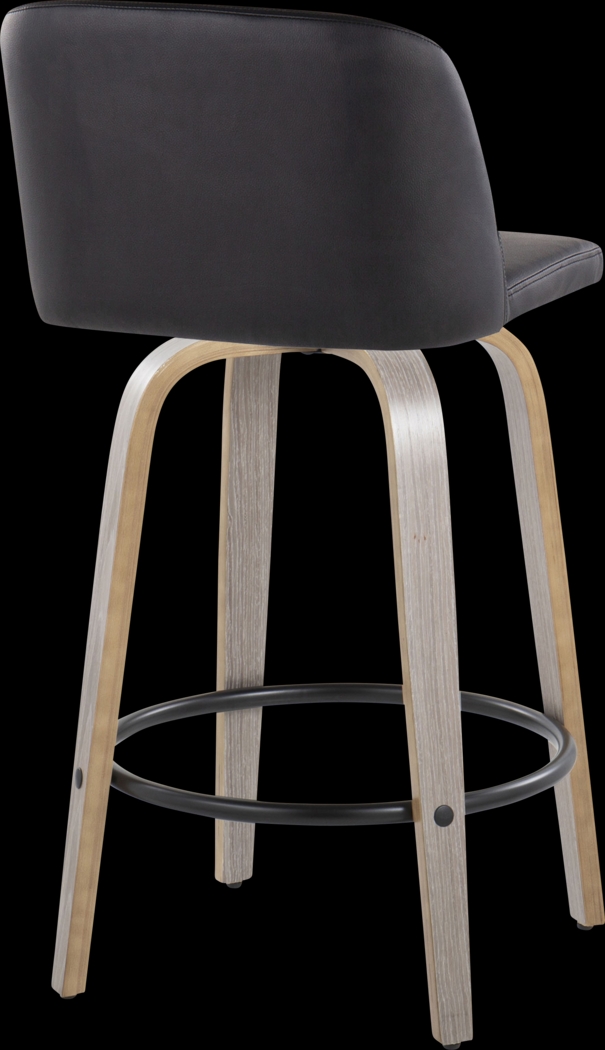 Clyo X Black Swivel Counter Height Stool, Set of 2 - Thumbnail - Image 5