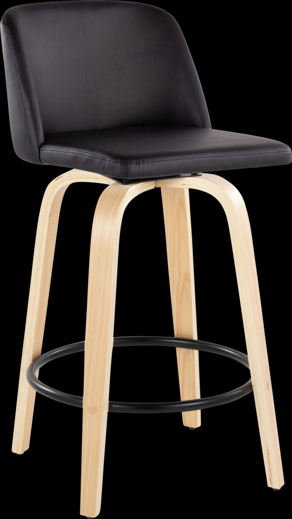 Clyo XI Black Swivel Counter Height Stool, Set of 2 - Thumbnail - Image 3