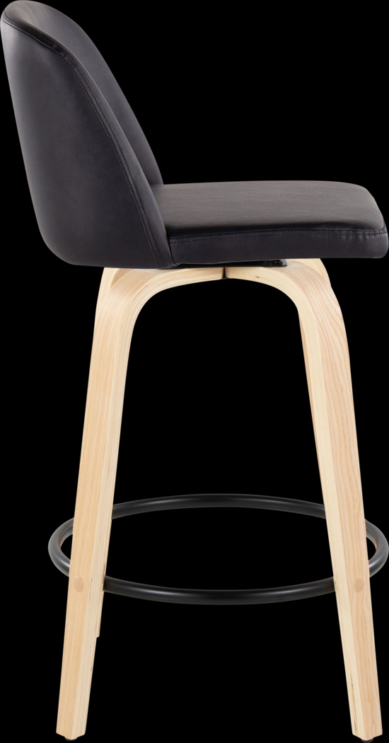 Clyo XI Black Swivel Counter Height Stool, Set of 2 - Thumbnail - Image 4