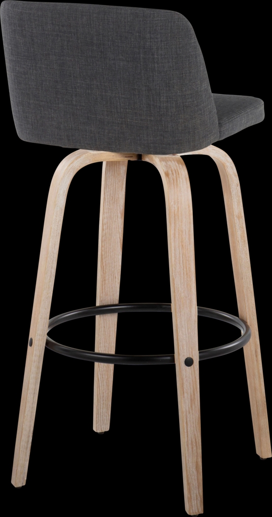 Clyo XII Black Swivel Barstool, Set of 2 - Thumbnail - Image 5