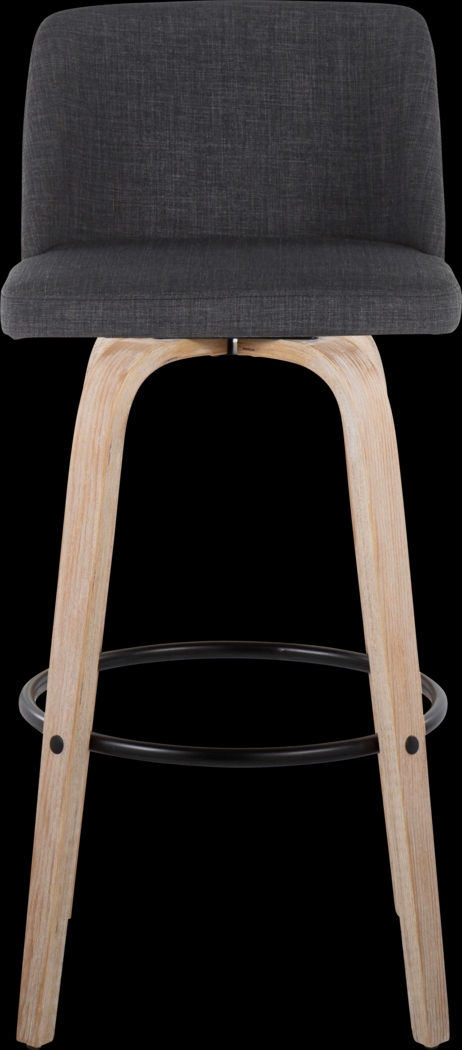 Clyo XII Black Swivel Barstool, Set of 2 - Thumbnail - Image 7