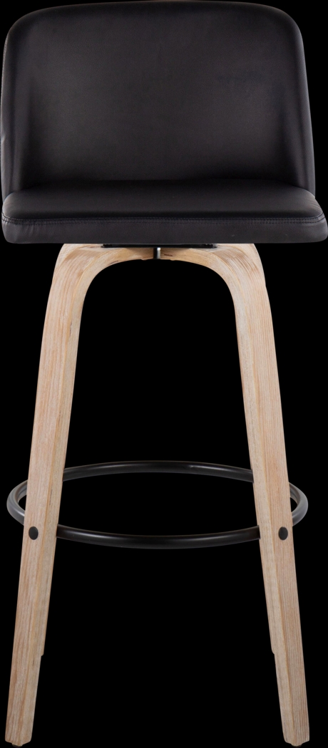 Clyo XII Black Swivel Barstool, Set of 2 - Thumbnail - Image 7
