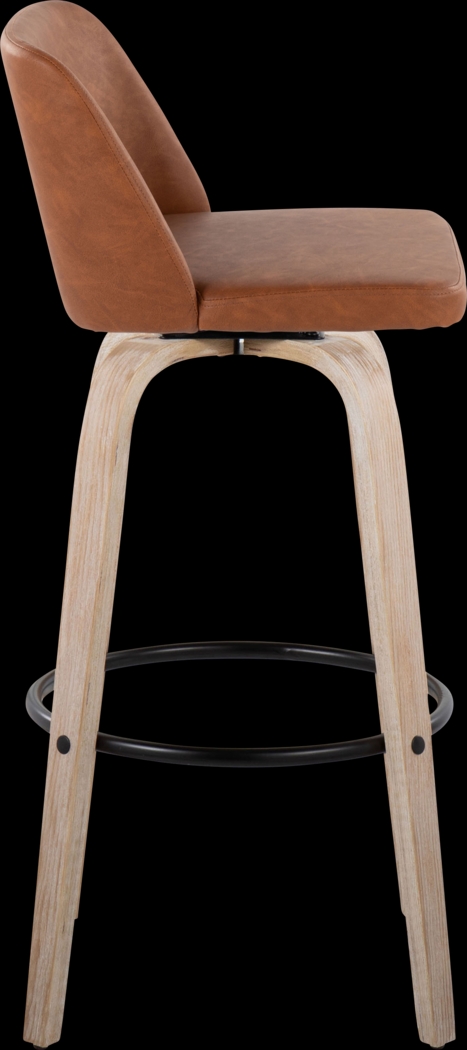 Clyo XII Camel Swivel Barstool, Set of 2 - Thumbnail - Image 4