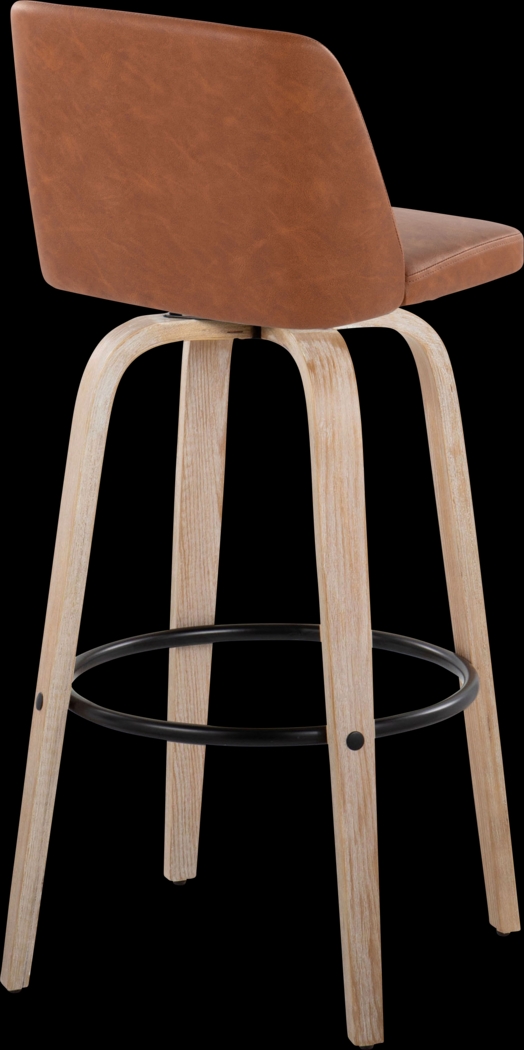 Clyo XII Camel Swivel Barstool, Set of 2 - Thumbnail - Image 5