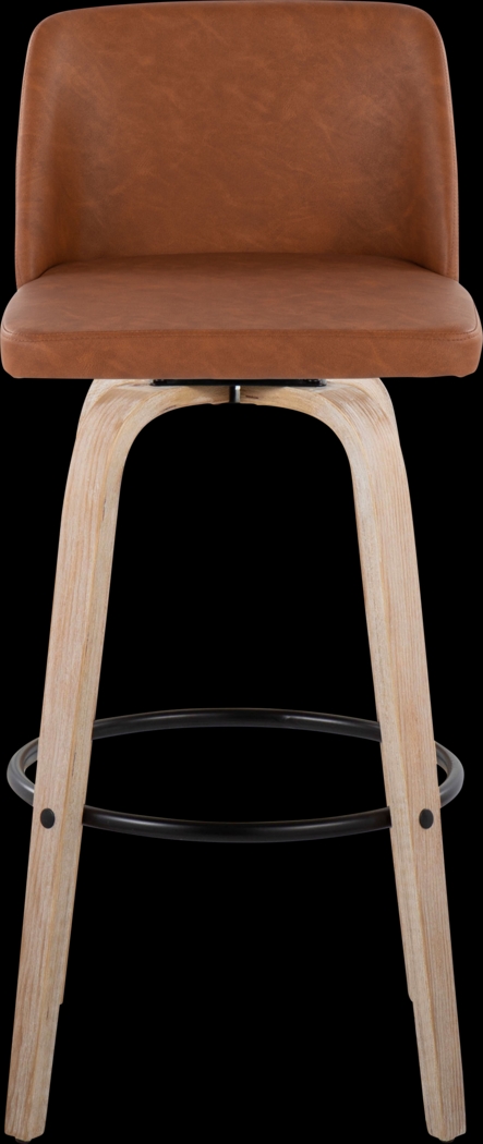 Clyo XII Camel Swivel Barstool, Set of 2 - Thumbnail - Image 7