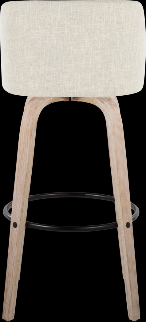 Clyo XII Cream Swivel Barstool, Set of 2 - Thumbnail - Image 6