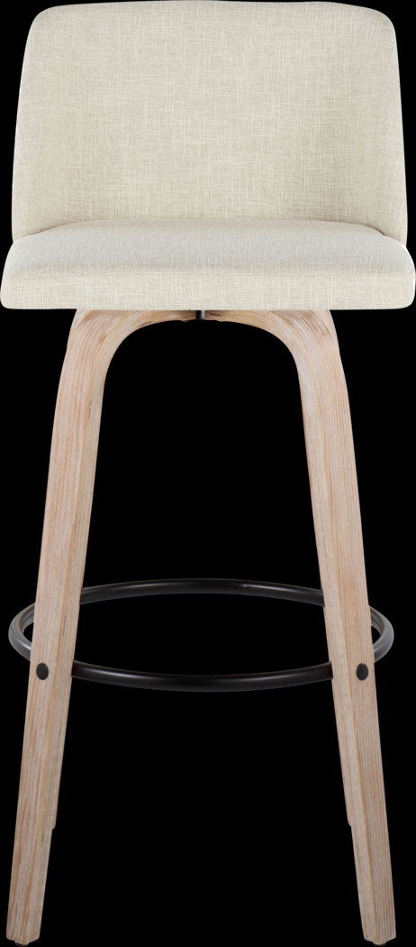Clyo XII Cream Swivel Barstool, Set of 2 - Thumbnail - Image 7