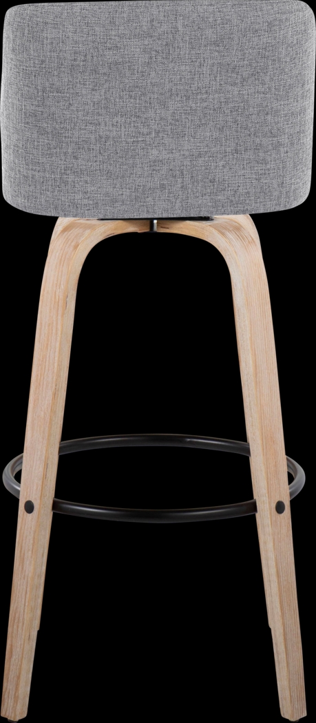 Clyo XII Gray Swivel Barstool, Set of 2 - Thumbnail - Image 6