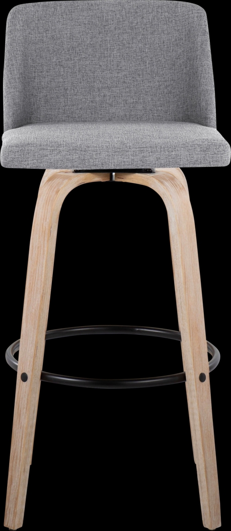 Clyo XII Gray Swivel Barstool, Set of 2 - Thumbnail - Image 7