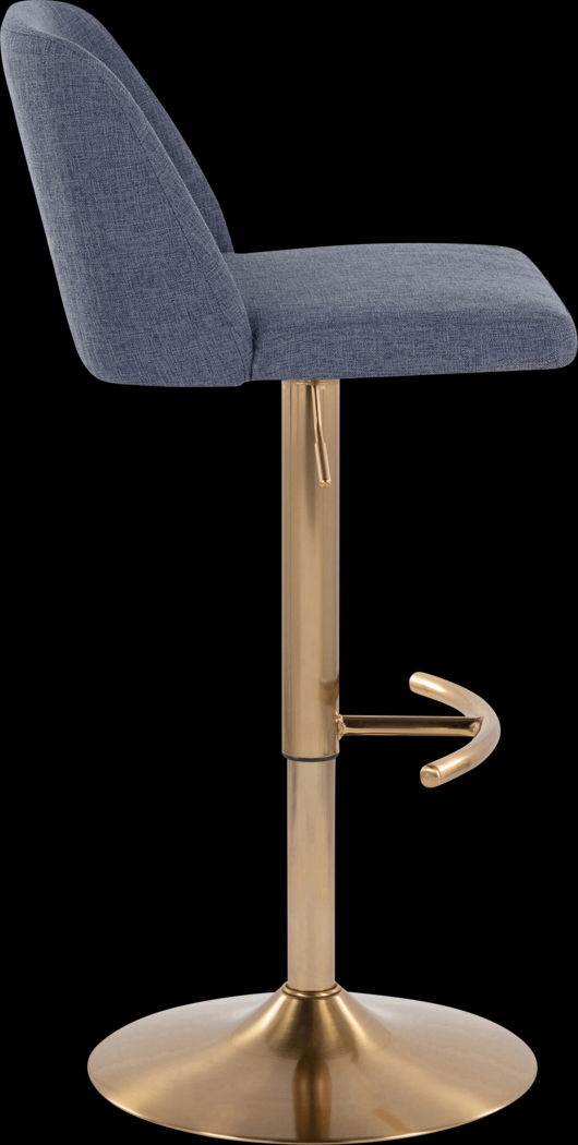 Clyo XIII Blue Adjustable Barstool, Set of 2 - Thumbnail - Image 4