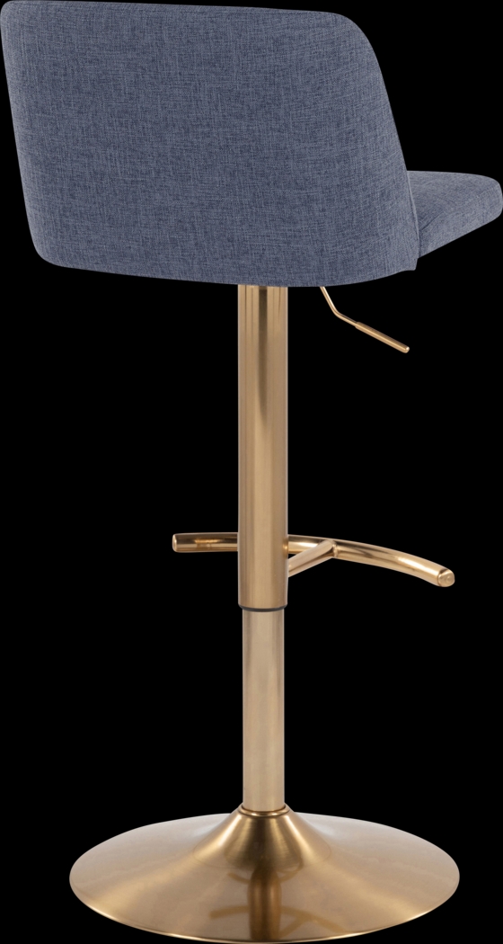 Clyo XIII Blue Adjustable Barstool, Set of 2 - Thumbnail - Image 5