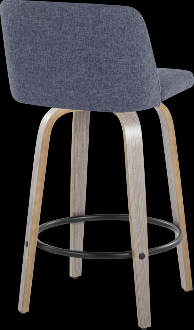 Clyo XIII Blue Swivel Counter Height Stool, Set of 2 - Thumbnail - Image 5