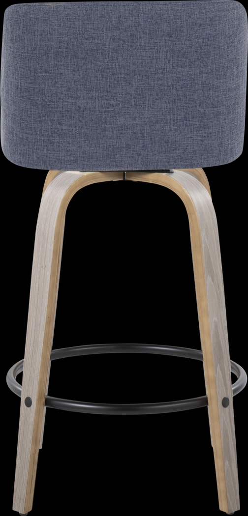 Clyo XIII Blue Swivel Counter Height Stool, Set of 2 - Thumbnail - Image 6