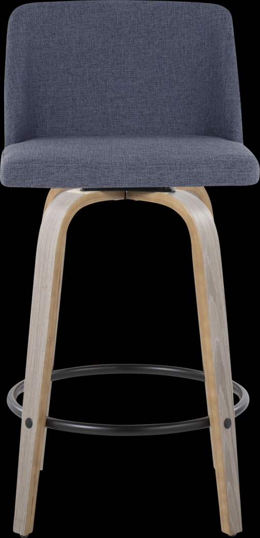 Clyo XIII Blue Swivel Counter Height Stool, Set of 2 - Thumbnail - Image 7