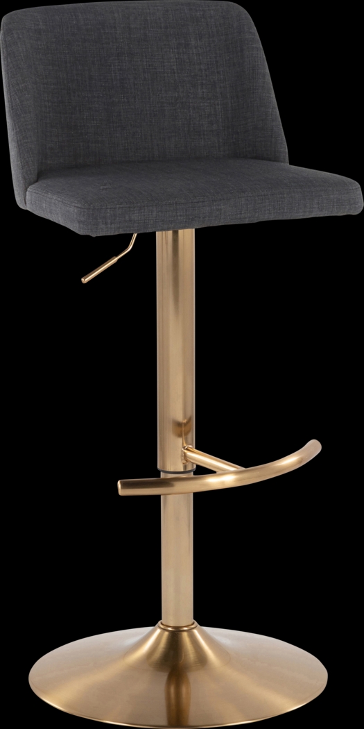 Clyo XIII Charcoal Adjustable Barstool, Set of 2 - Thumbnail - Image 3