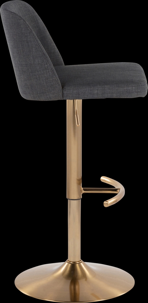 Clyo XIII Charcoal Adjustable Barstool, Set of 2 - Thumbnail - Image 4