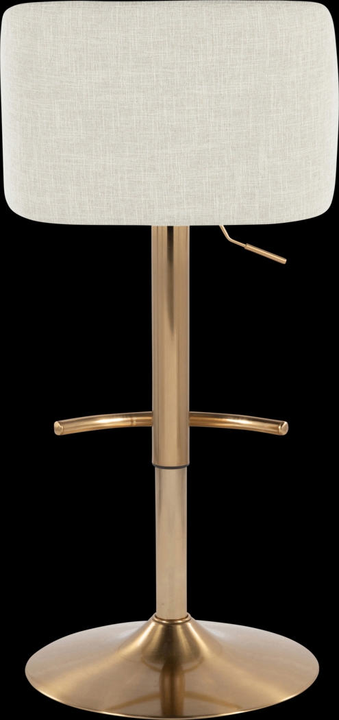 Clyo XIII Cream Adjustable Barstool, Set of 2 - Thumbnail - Image 6