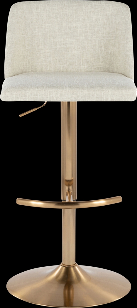 Clyo XIII Cream Adjustable Barstool, Set of 2 - Thumbnail - Image 7