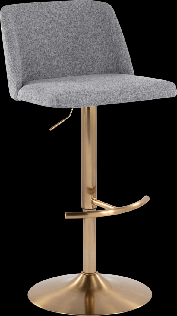 Clyo XIII Gray Adjustable Barstool, Set of 2 - Thumbnail - Image 3