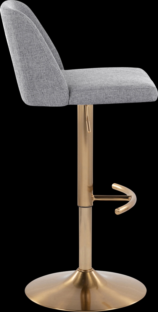 Clyo XIII Gray Adjustable Barstool, Set of 2 - Thumbnail - Image 4