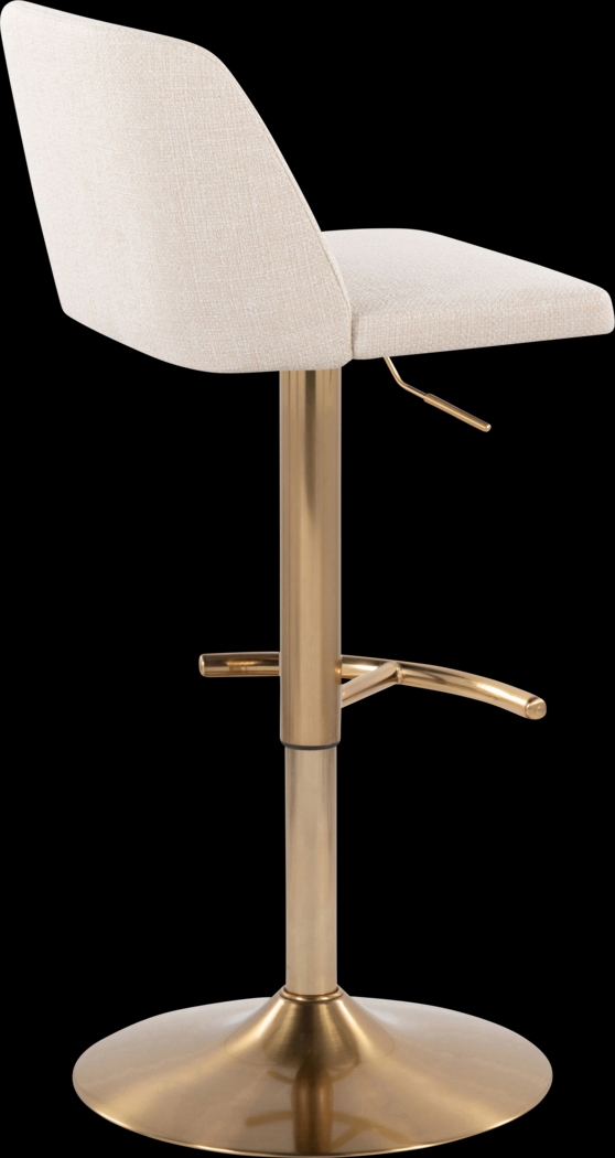 Clyo XIV Cream Adjustable Barstool, Set of 2 - Thumbnail - Image 5