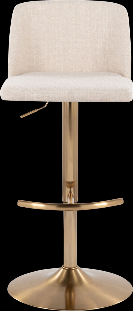 Clyo XIV Cream Adjustable Barstool, Set of 2 - Thumbnail - Image 7