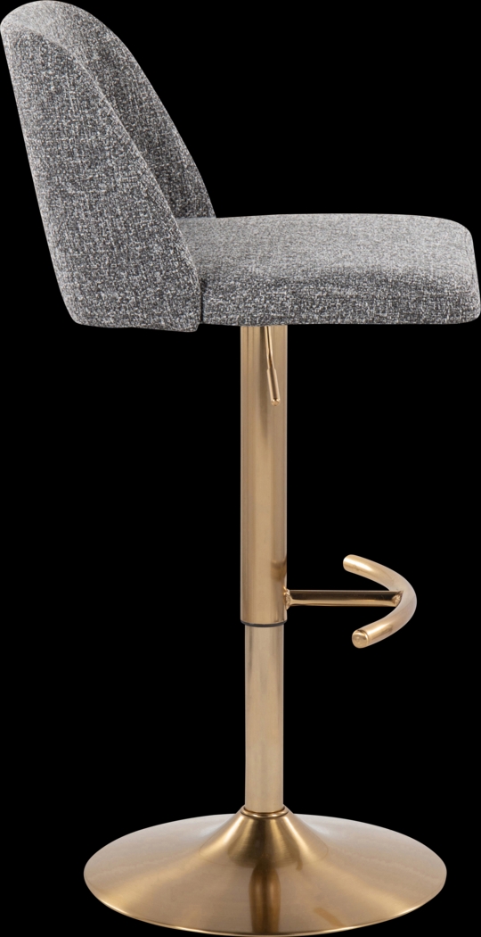 Clyo XIV Gray Adjustable Barstool, Set of 2 - Thumbnail - Image 4