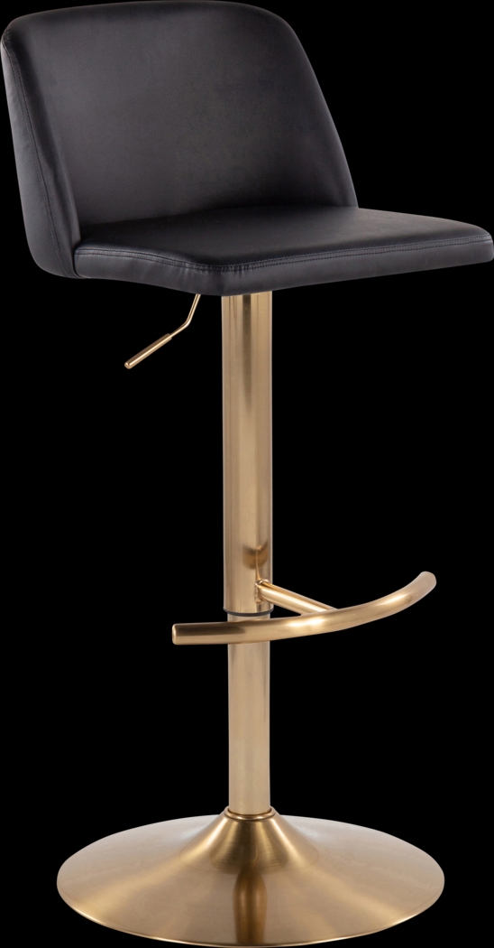 Clyo XV Black Adjustable Barstool, Set of 2 - Thumbnail - Image 3