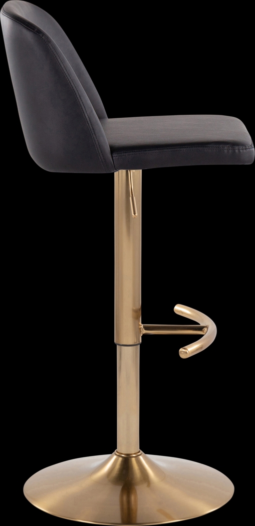 Clyo XV Black Adjustable Barstool, Set of 2 - Thumbnail - Image 4