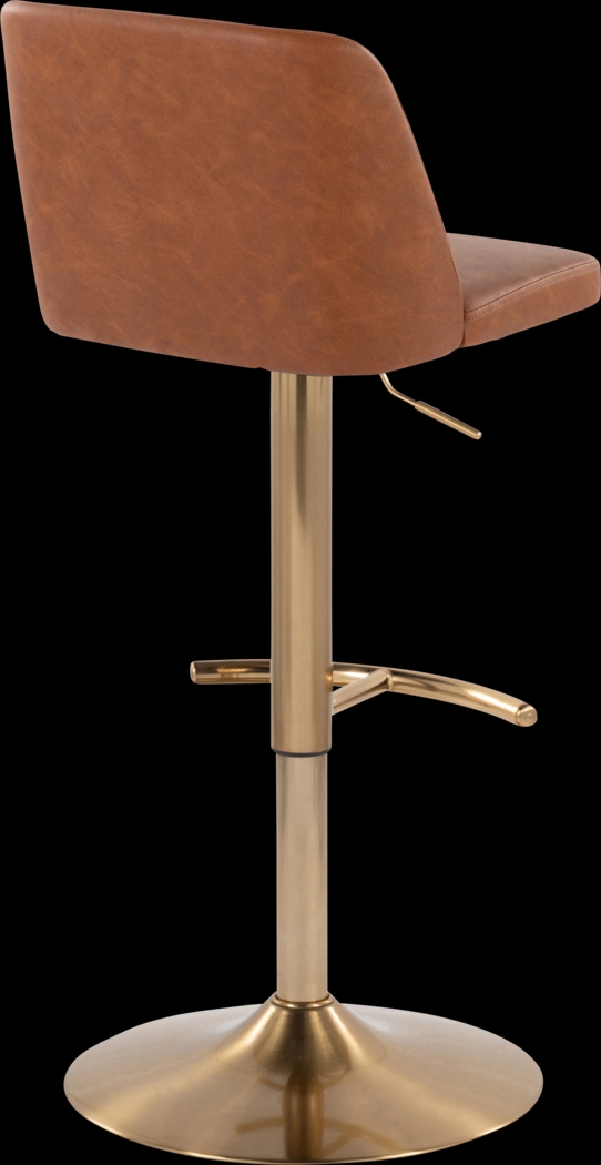 Clyo XV Camel Adjustable Barstool, Set of 2 - Thumbnail - Image 5