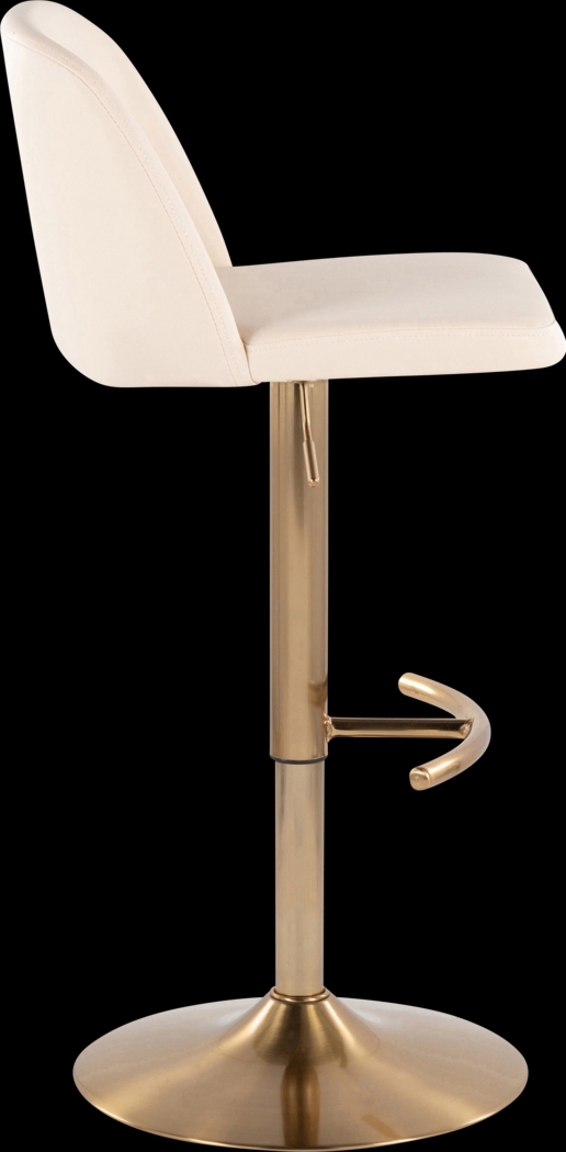 Clyo XV Cream Adjustable Barstool, Set of 2 - Thumbnail - Image 4