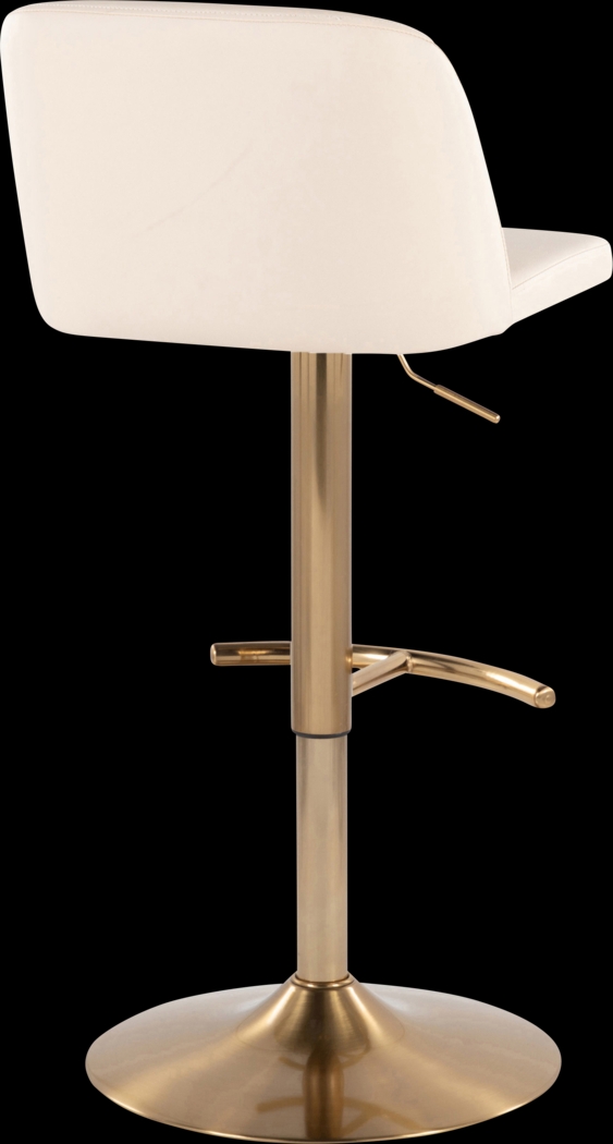 Clyo XV Cream Adjustable Barstool, Set of 2 - Thumbnail - Image 5