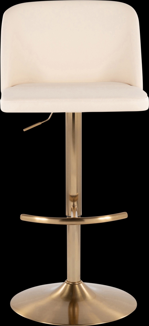 Clyo XV Cream Adjustable Barstool, Set of 2 - Thumbnail - Image 7